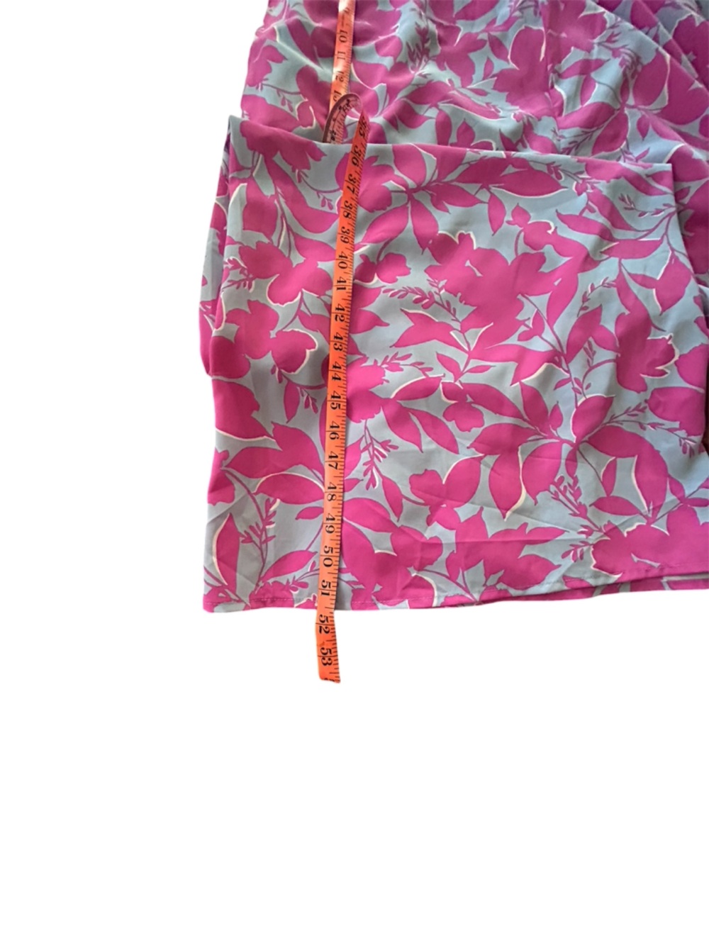 Kori Plus 1XL Floral Ruffle Jumpsuit Baby Blue Magenta Cottagecore NWOT - Picture 9 of 11